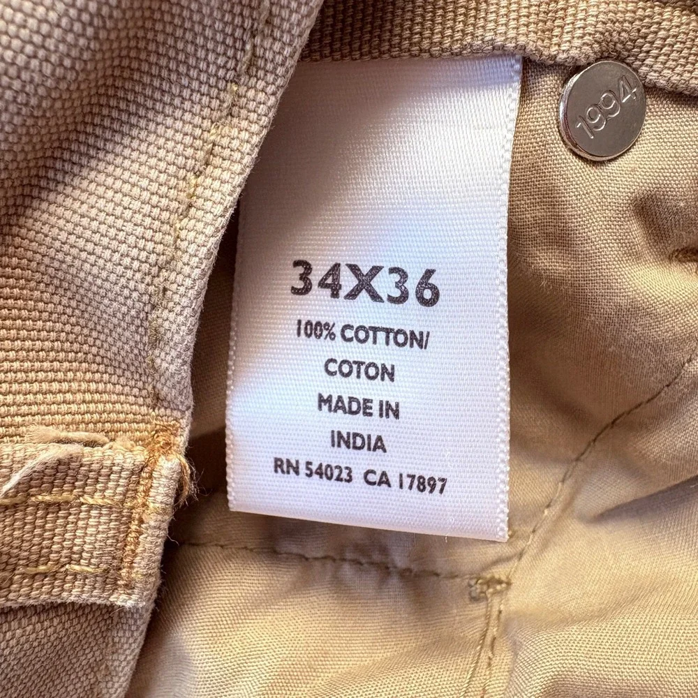 Old Navy‎ Painter's Pants Men 34x36 Carpenter Utility Workwear Khaki Cotton 2007